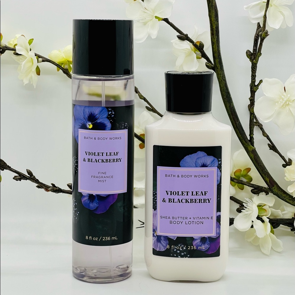 Bath & Body Works Violet Leaf & Blackberry 2-Piece Set